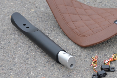 Bobber Sitz-Kit mit braunem Sitz, Twin Shock